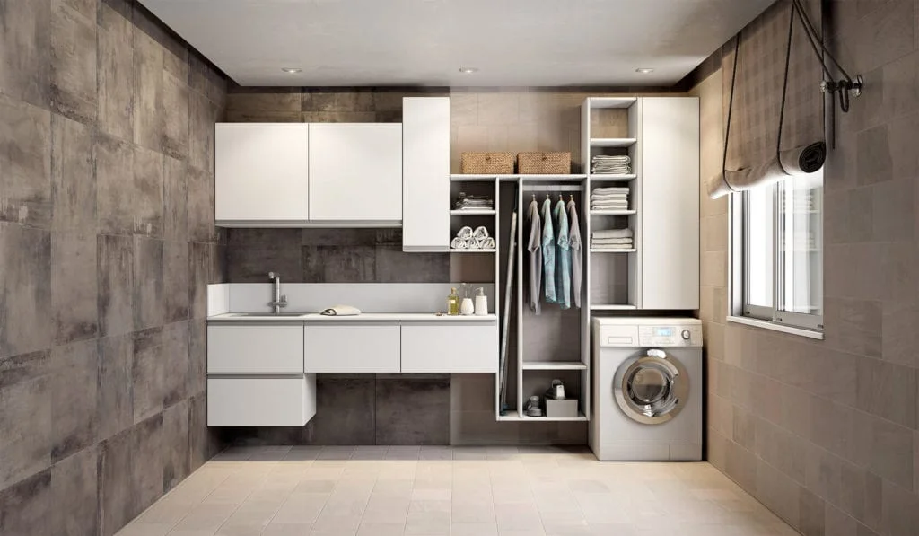 Transforme sua lavanderia compacta em um espaço funcional e estiloso!